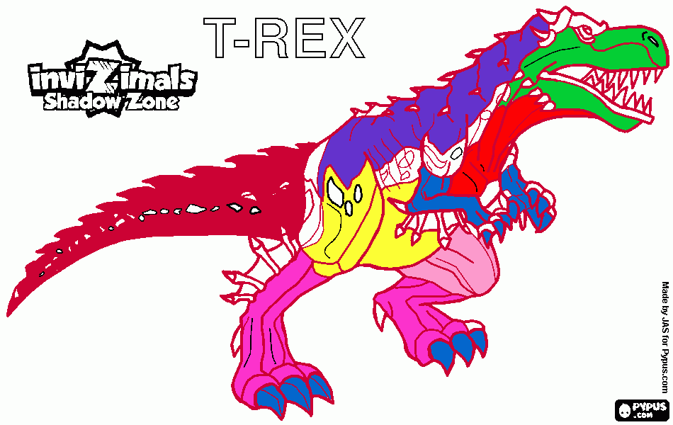 T Rex Van Gils kleurplaat